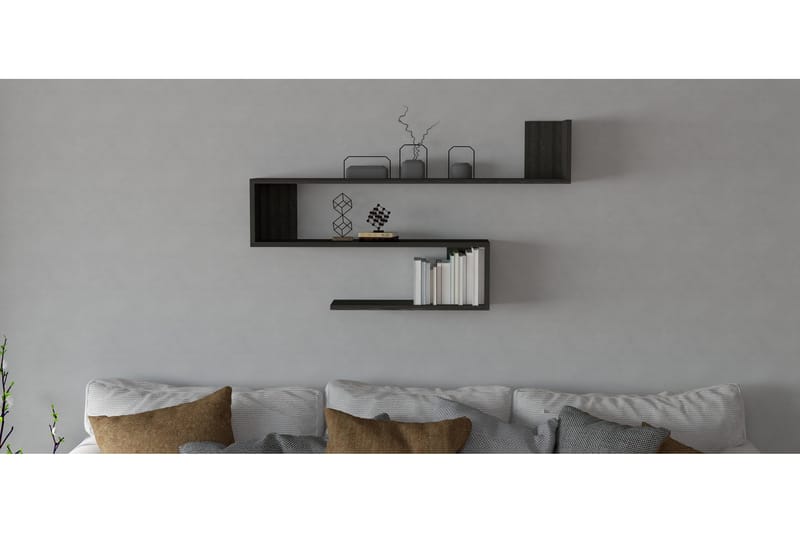 Vägghylla Tarner 20x120 cm 3-pack - Antracit - Förvaring - Hylla - Vägghylla