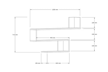 Vägghylla Tarner 20x120 cm 3-pack - Natur - Förvaring - Hylla - Vägghylla