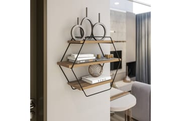 Vägghylla Tatil Vägghylla 60x20 cm Trä/Natur - Förvaring - Hylla - Vägghylla