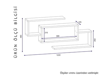 Vägghylla Tessie 103 cm - Vit - Förvaring - Hylla - Vägghylla