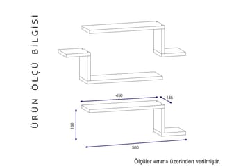Vägghylla Tessie 58 cm - Vit - Förvaring - Hylla - Vägghylla