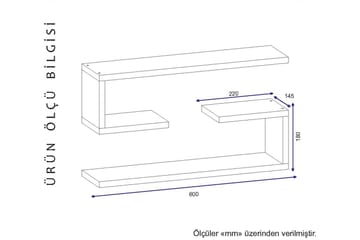 Vägghylla Tessie 60 cm - Vit - Förvaring - Hylla - Vägghylla