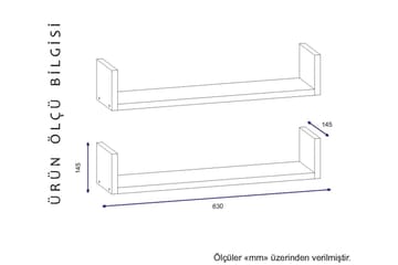 Vägghylla Tessie 63 cm - Vit - Förvaring - Hylla - Vägghylla