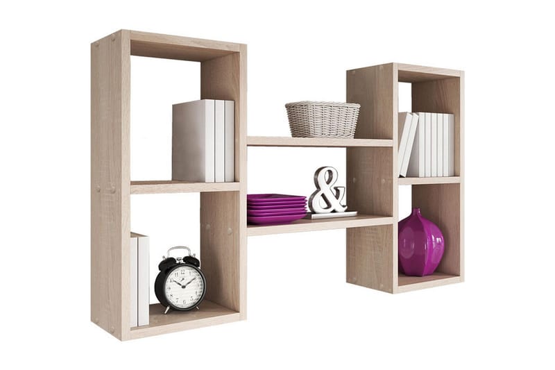 Vägghylla Trio 102x18x60 cm - Beige/Grå/Vit - Förvaring - Hylla - Vägghylla