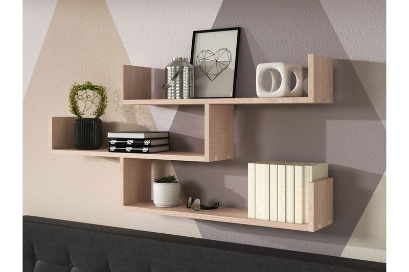 Vägghylla Trio 119x18x55 cm - Beige/Grå - Förvaring - Hylla - Vägghylla