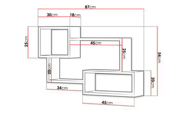 Vägghylla Trio 87x18x54 cm - Beige - Förvaring - Hylla - Vägghylla