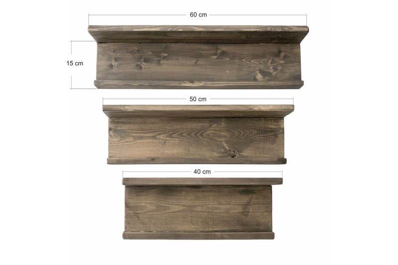 Vägghylla Urgby 60x15 cm - Brun - Förvaring - Hylla - Vägghylla