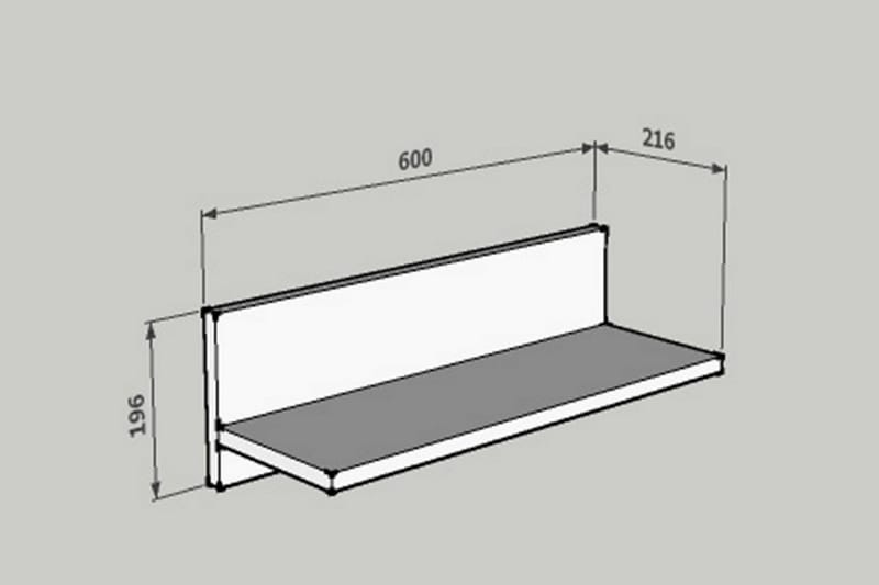 Vägghylla Urgby 60x19,6 cm - Vit - Förvaring - Hylla - Vägghylla