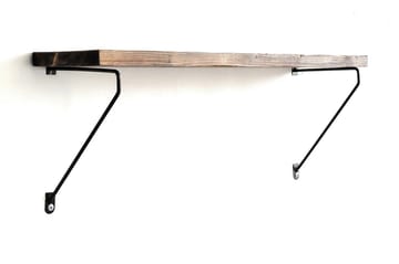 Vägghylla Valetin 60 cm - Valnöt|Svart - Förvaring - Hylla - Vägghylla