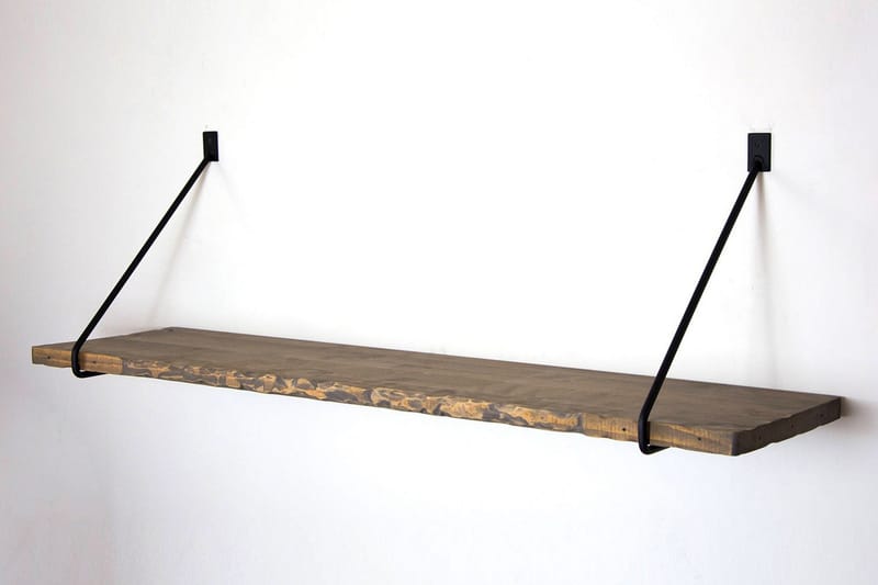 Vägghylla Valetin 60 cm - Valnöt|Svart - Förvaring - Hylla - Vägghylla