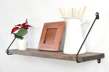 Vägghylla Valetin 60 cm - Valnöt|Svart - Förvaring - Hylla - Vägghylla