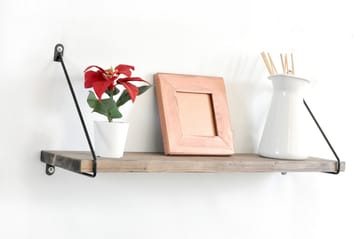 Vägghylla Valetin 60 cm - Valnöt|Svart - Förvaring - Hylla - Vägghylla