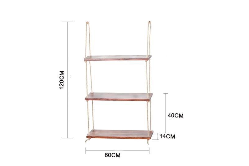 Vägghylla Valid 60 cm - Brun - Vägghylla - Väggförvaring