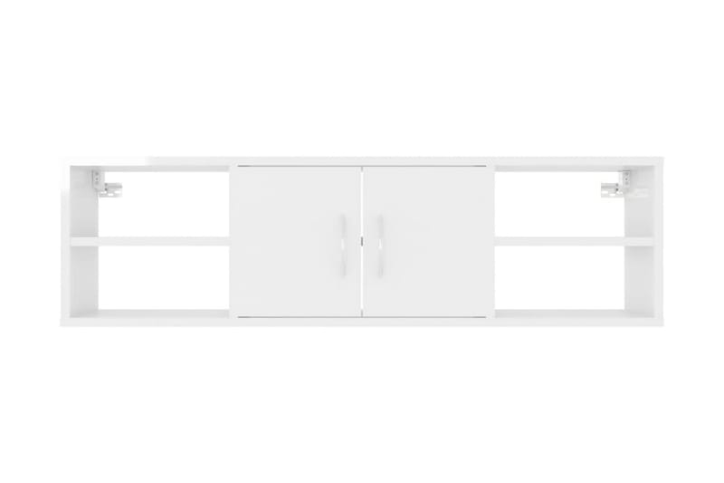 Vägghylla vit högglans 102x30x29 cm spånskiva - Vit högglans - Vägghylla - Väggförvaring