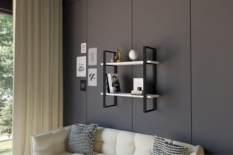 Vägghylla Zakkum 70x70 cm - Vit - Förvaring - Hylla - Vägghylla