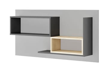 Vägghylla Pok 120x22x60 cm - Grå/Vit - Förvaring - Hylla - Vägghylla