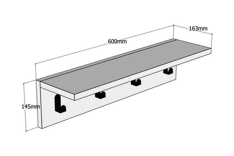 Vägghylla Portbury 15 cm - Blå - Förvaring - Hylla - Vägghylla