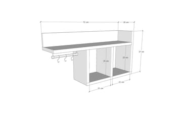 Vägghylla Parerejo 72x18 cm - Antracit - F�örvaring - Hylla - Vägghylla