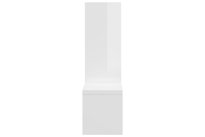 Vägghyllor 2 st vit högglans 50x15x50 cm spånskiva - Vit högglans - Vägghylla - Väggförvaring