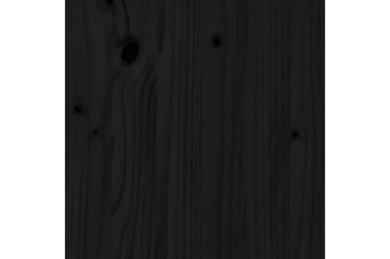Väggskåp 2 st svart 30x30x100 cm massiv furu - Svart - Vägghylla - Väggförvaring