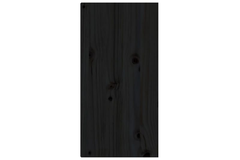 Väggskåp 2 st svart 30x30x60 cm massiv furu - Svart - Vägghylla - Väggförvaring