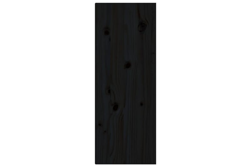 Väggskåp 2 st svart 30x30x80 cm massiv furu - Svart - Vägghylla - Väggförvaring