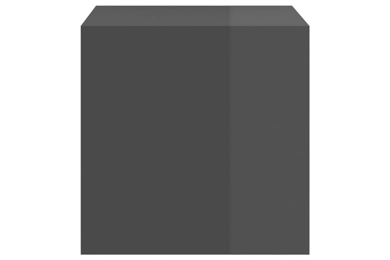 Väggskåp högglans grå 37x37x37 cm spånskiva - Grå - Vägghylla - Väggförvaring