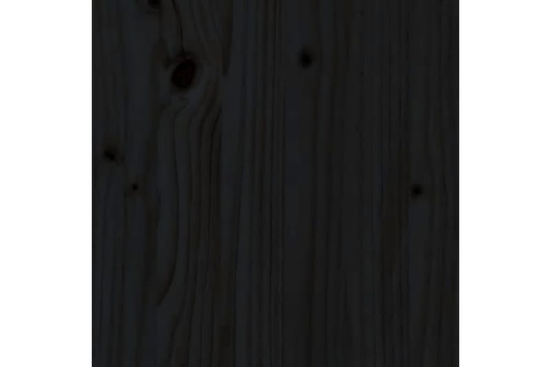 Väggskåp svart 100x30x35 cm massiv furu - Svart - Vägghylla - Väggförvaring