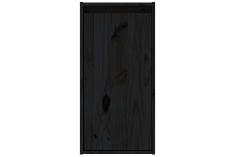 Väggskåp svart 30x30x60 cm massiv furu - Svart - Vägghylla - Väggförvaring