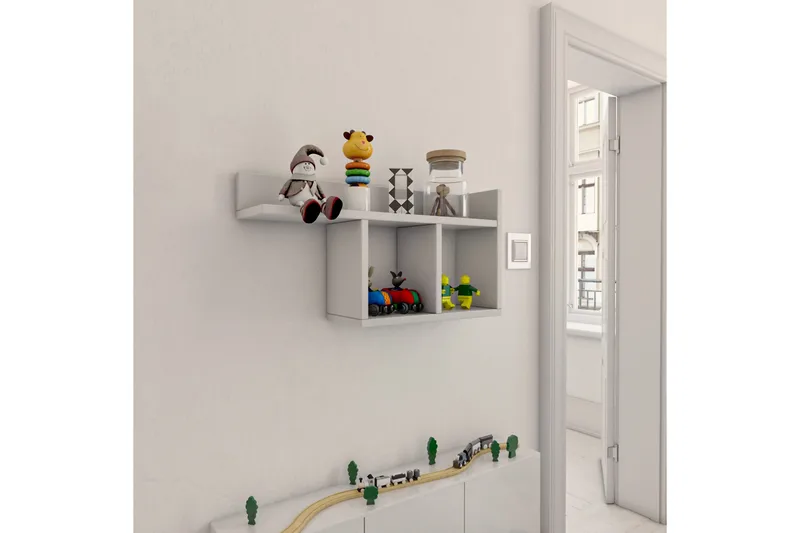 Vigneti Vägghylla 62x18 cm - Vit - Förvaring - Hylla - Vägghylla