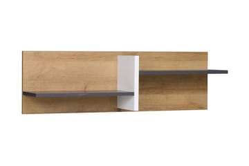 Vintra Vägghylla 100 cm - Vit/Grå/Trä - Förvaring - Hylla - Vägghylla