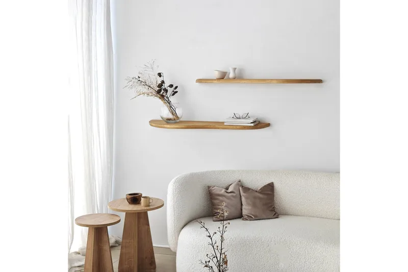Wavy Vägghylla 100 cm - Ek - Förvaring - Hylla - Vägghylla