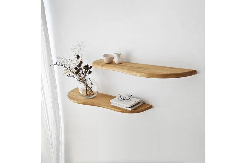 Wavy Vägghylla 100 cm - Ek - Förvaring - Hylla - Vägghylla