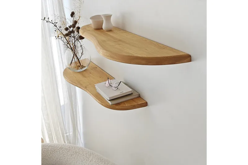 Wavy Vägghylla 100 cm - Ek - Förvaring - Hylla - Vägghylla
