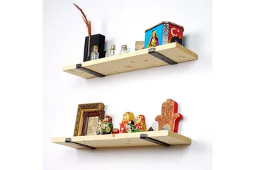 Wayte Vägghylla 60 cm - Svart/Ek - Förvaring - Hylla - Vägghylla