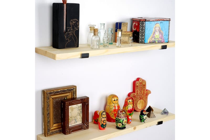 Wayte Vägghylla 60 cm - Svart/Ek - Förvaring - Hylla - Vägghylla