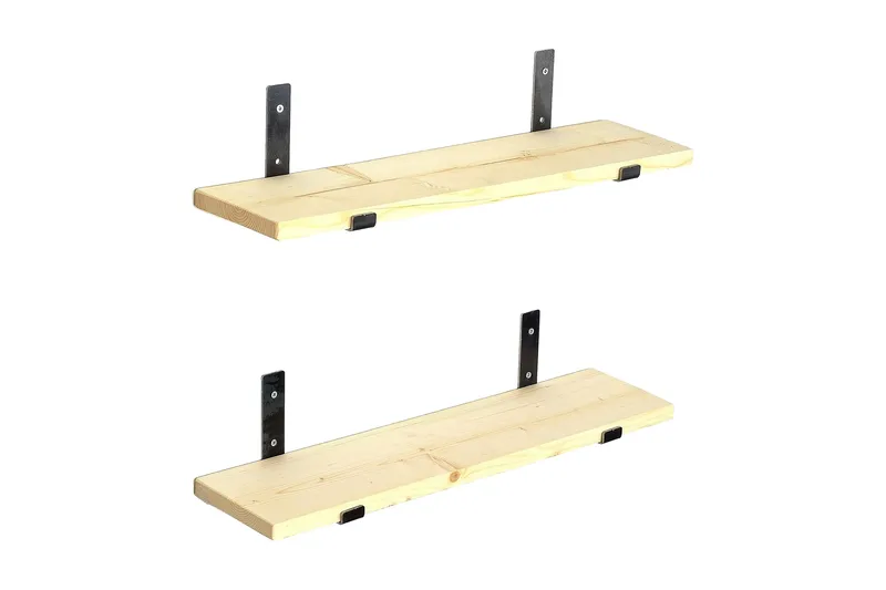 Wayte Vägghylla 60 cm, Svart/Ek