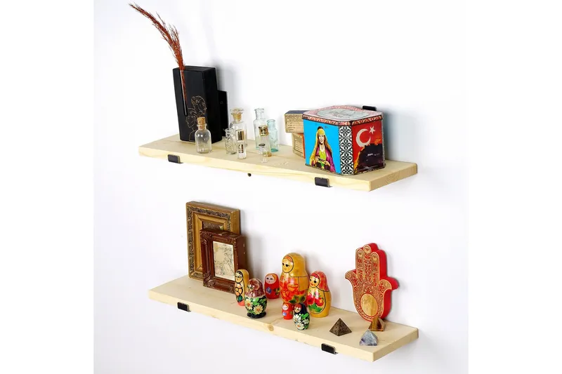 Wayte Vägghylla 60 cm - Svart/Ek - Förvaring - Hylla - Vägghylla