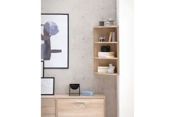 Vägghylla Wohnling melaminbelagd spånskiva, hörnhyllförvaring, modern stil Sonoma - Sonoma - Förvaring - Hylla - Hörnhylla