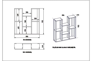 Växtbord Froncek 90 cm - Valnöt - Förvaring - Hylla