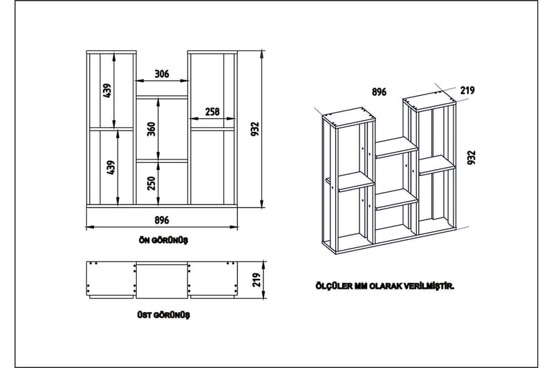 Växtbord Logue 90 cm - Vit - Förvaring - Hylla