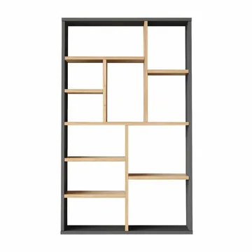 Valren Bokhylla 75x123,6x22 cm - Naturlig och antracit - Förvaring - Hylla - Bokhylla