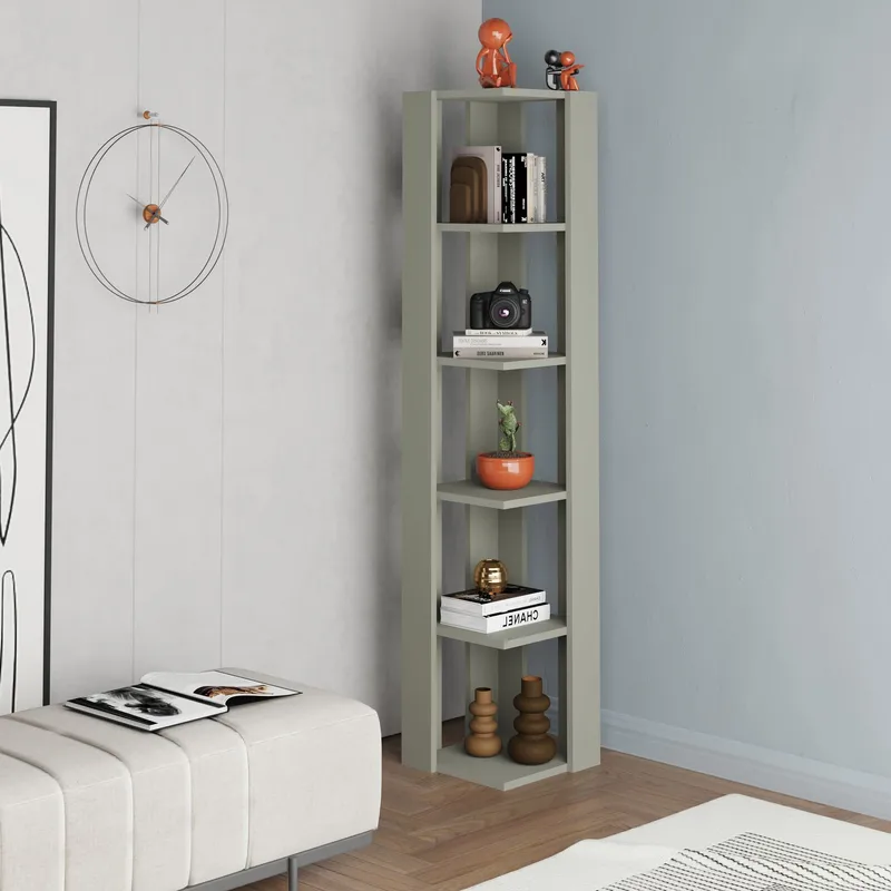 Verina Bokhylla 161 cm - Ash Green - Förvaring - Hylla - Hörnhylla