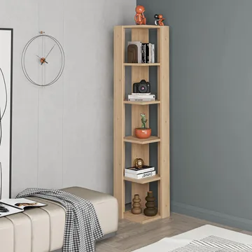 Verina Bokhylla 161 cm - Sapphire Oak - Förvaring - Hylla - Hörnhylla