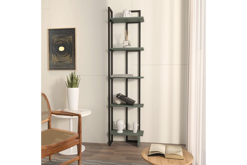 Veylar Bokhylla 36,4 cm - Svart/Grön - Förvaring - Hylla - Bokhylla