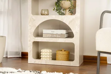 Wenus Bokhylla 60 cm - Travertine/Sandsten - Förvaring - Hylla - Bokhylla