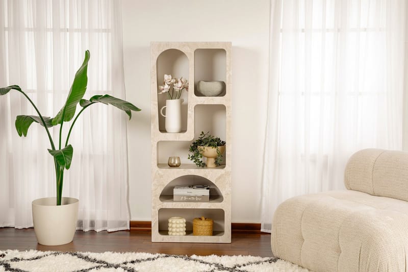 Wenus Bokhylla 60 cm - Travertine/Sandsten - Förvaring - Hylla - Bokhylla