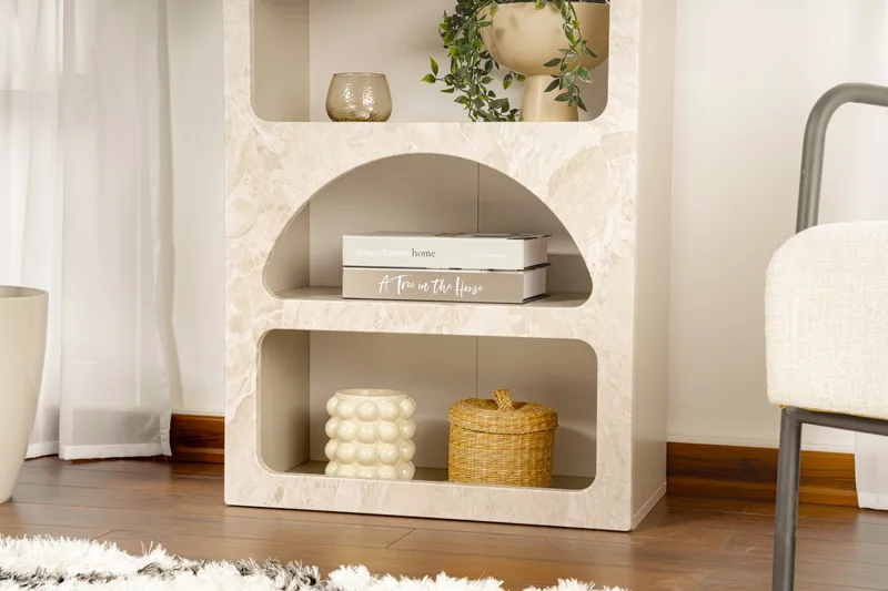 Wenus Bokhylla 60 cm - Travertine/Sandsten - Förvaring - Hylla - Bokhylla