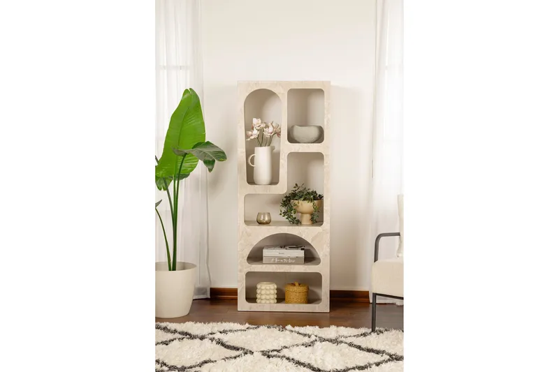 Wenus Bokhylla 60 cm - Travertine/Sandsten - Förvaring - Hylla - Bokhylla