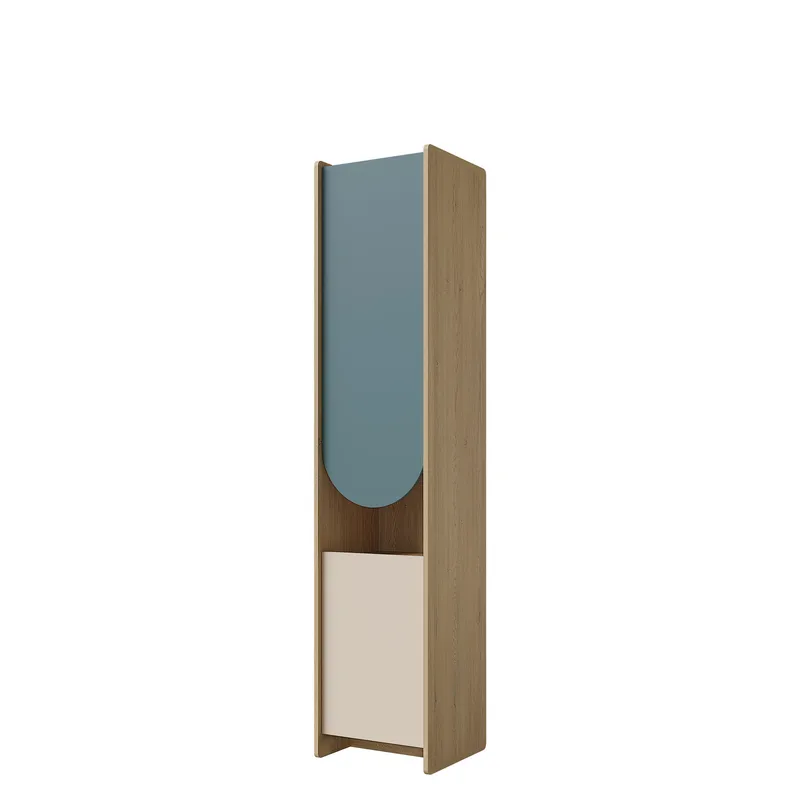 Zarek Bokhylla 44x198 cm - brun, blå, beige - Förvaring - Hylla - Bokhylla